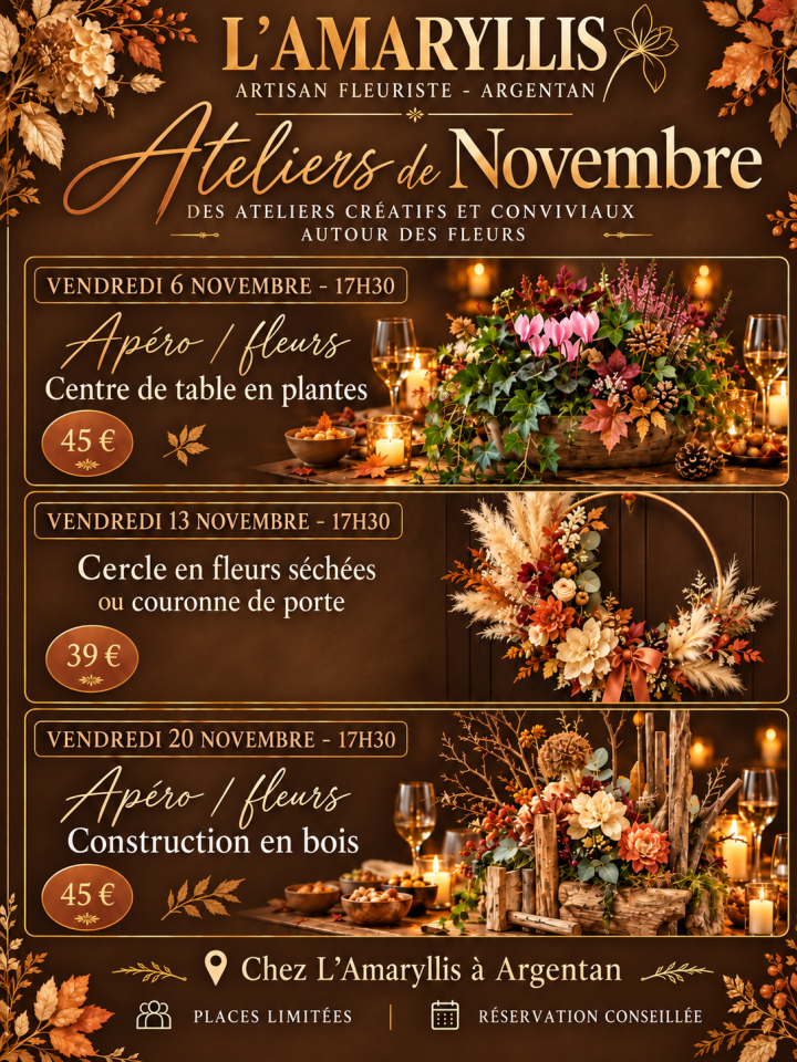 Ateliers de Novembre à L’Amaryllis